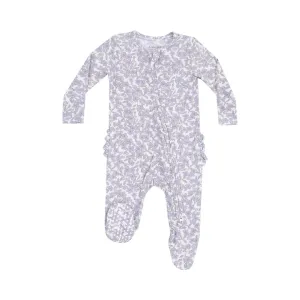 2 WAY ZIPPER RUFFLE BACK FOOTIE - FORGET ME NOT FLORAL