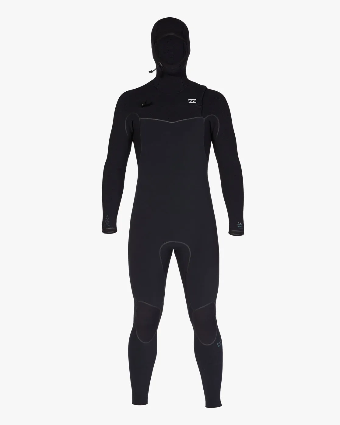 6/5 Furnace Chest Zip Hooded Full Wetsuit - Black