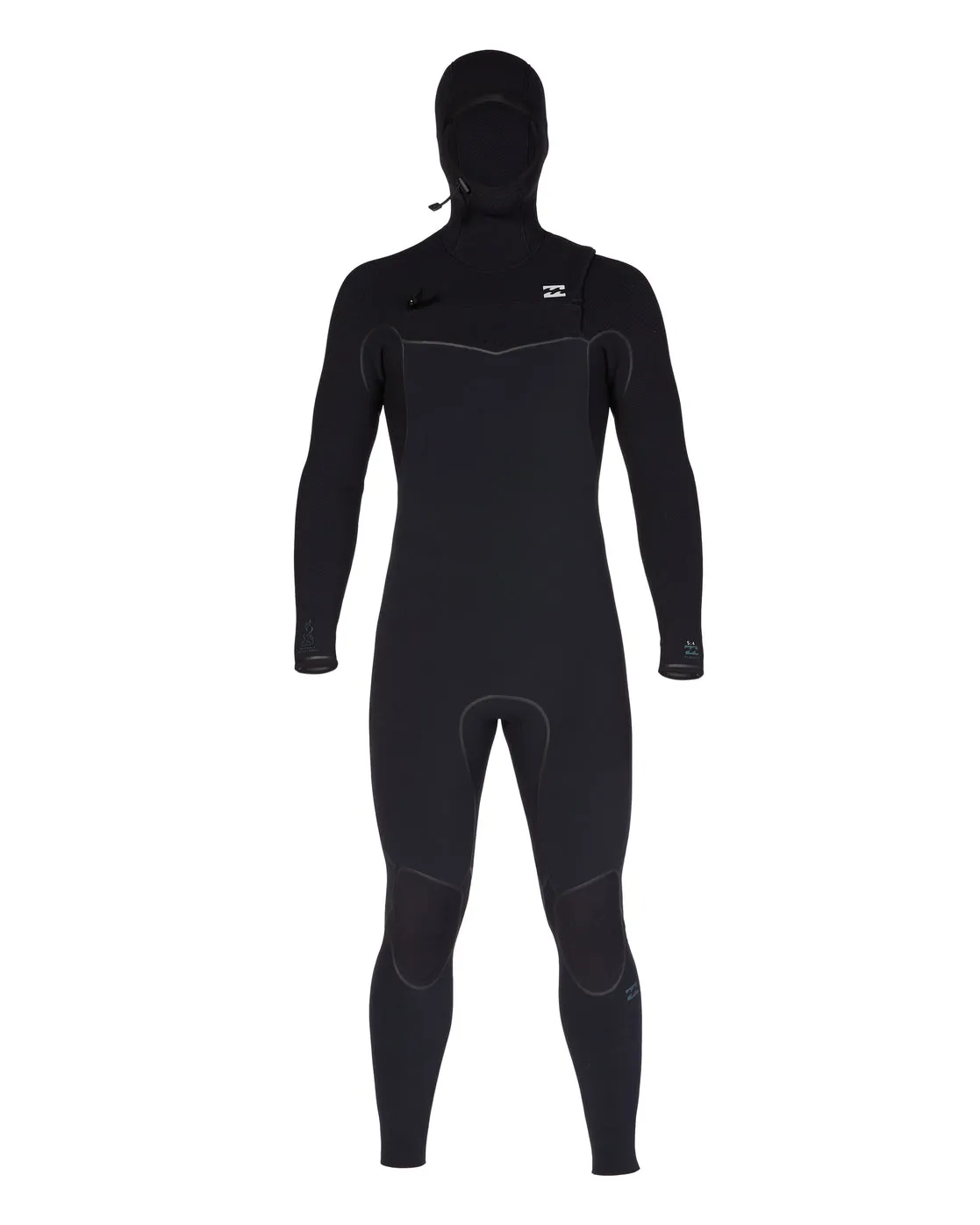 6/5 Furnace Chest Zip Hooded Full Wetsuit - Black