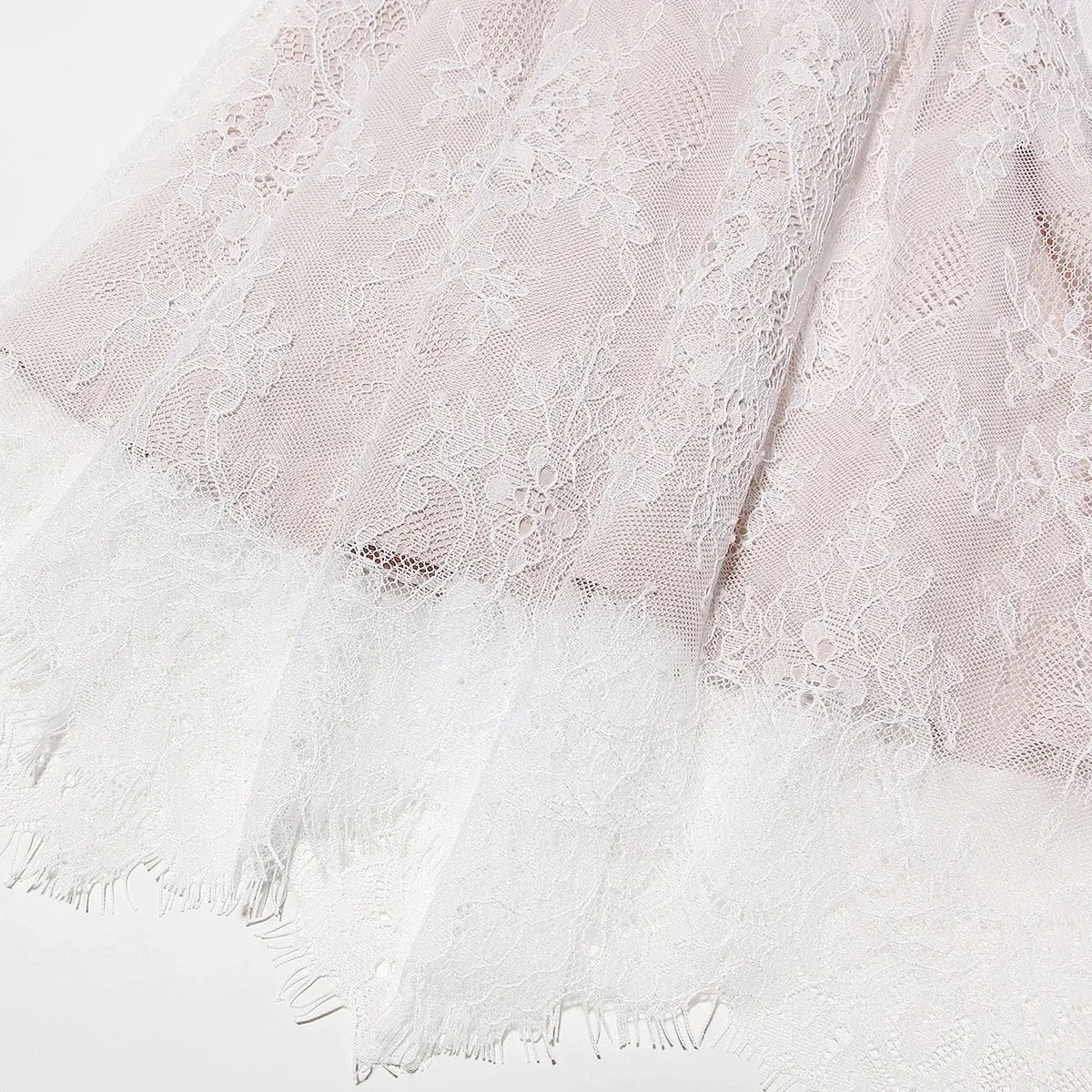 A&A Elegant Lace Long Sleeve Maxi Dress