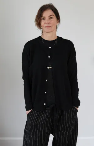 Black Hemp Cardigan