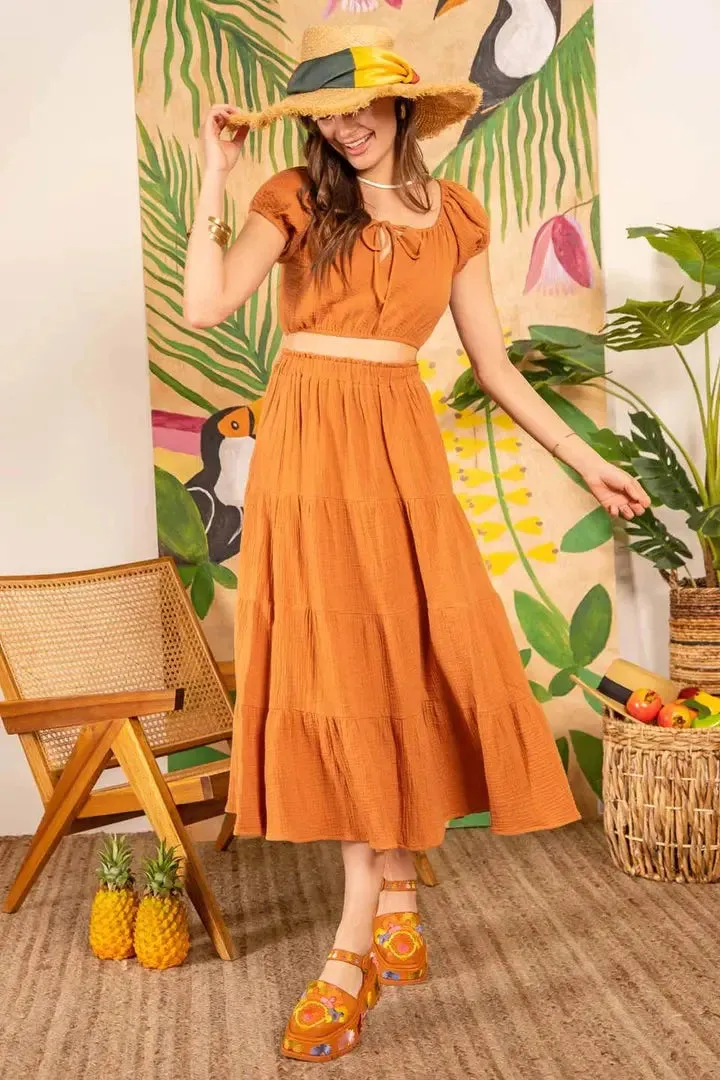 Blu Pepper Sunset Dreams Top | Effortless Elegance with a Chic Touch