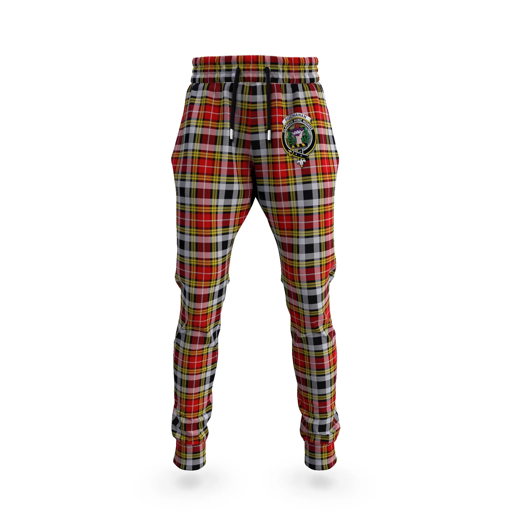 Buchanan Old Dress Tartan Joggers Pants with Family Crest