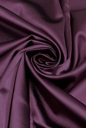 Burgundy Italian Stretch Satin Fabric