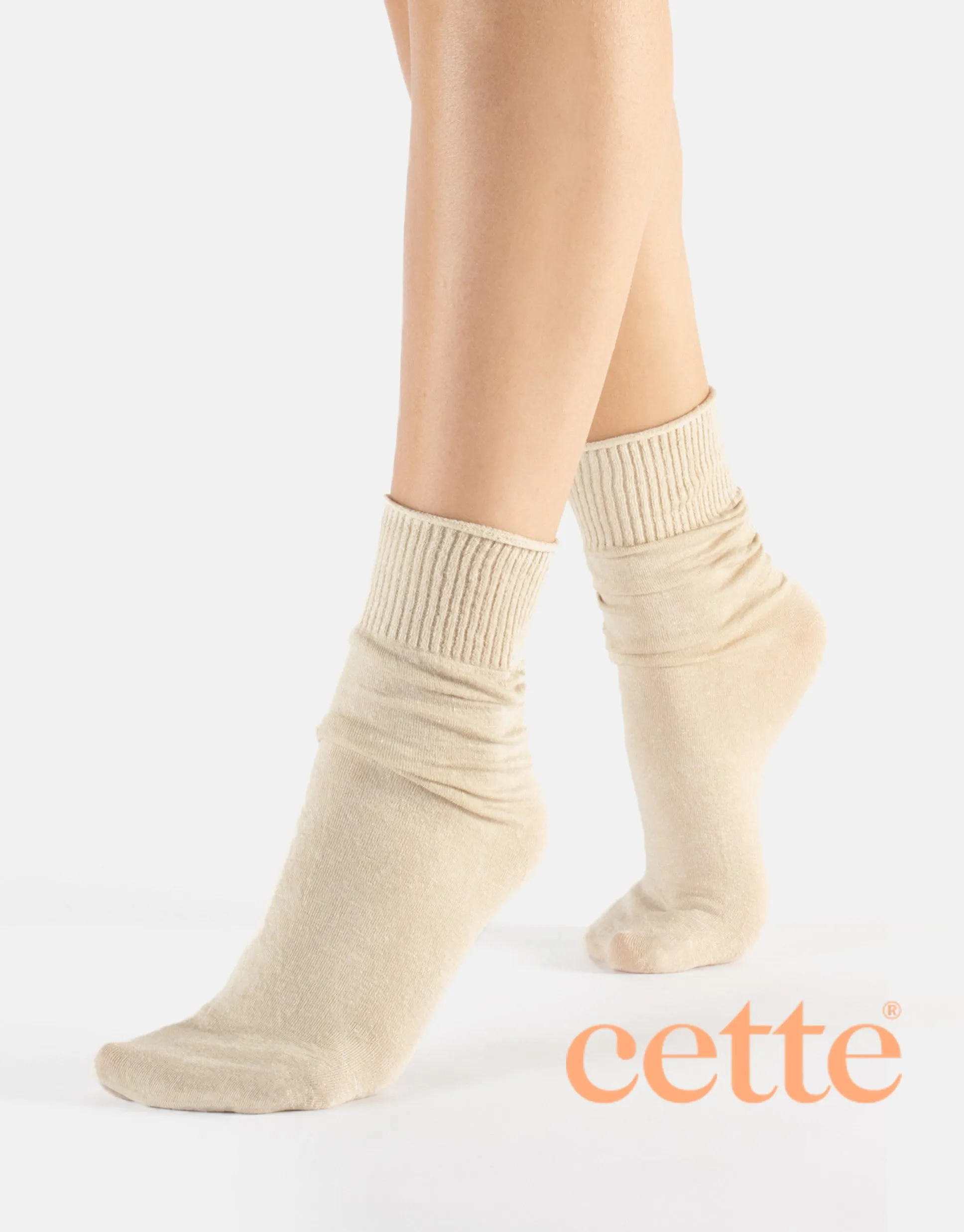 Cette Linen Socks 290-12 Oyster White