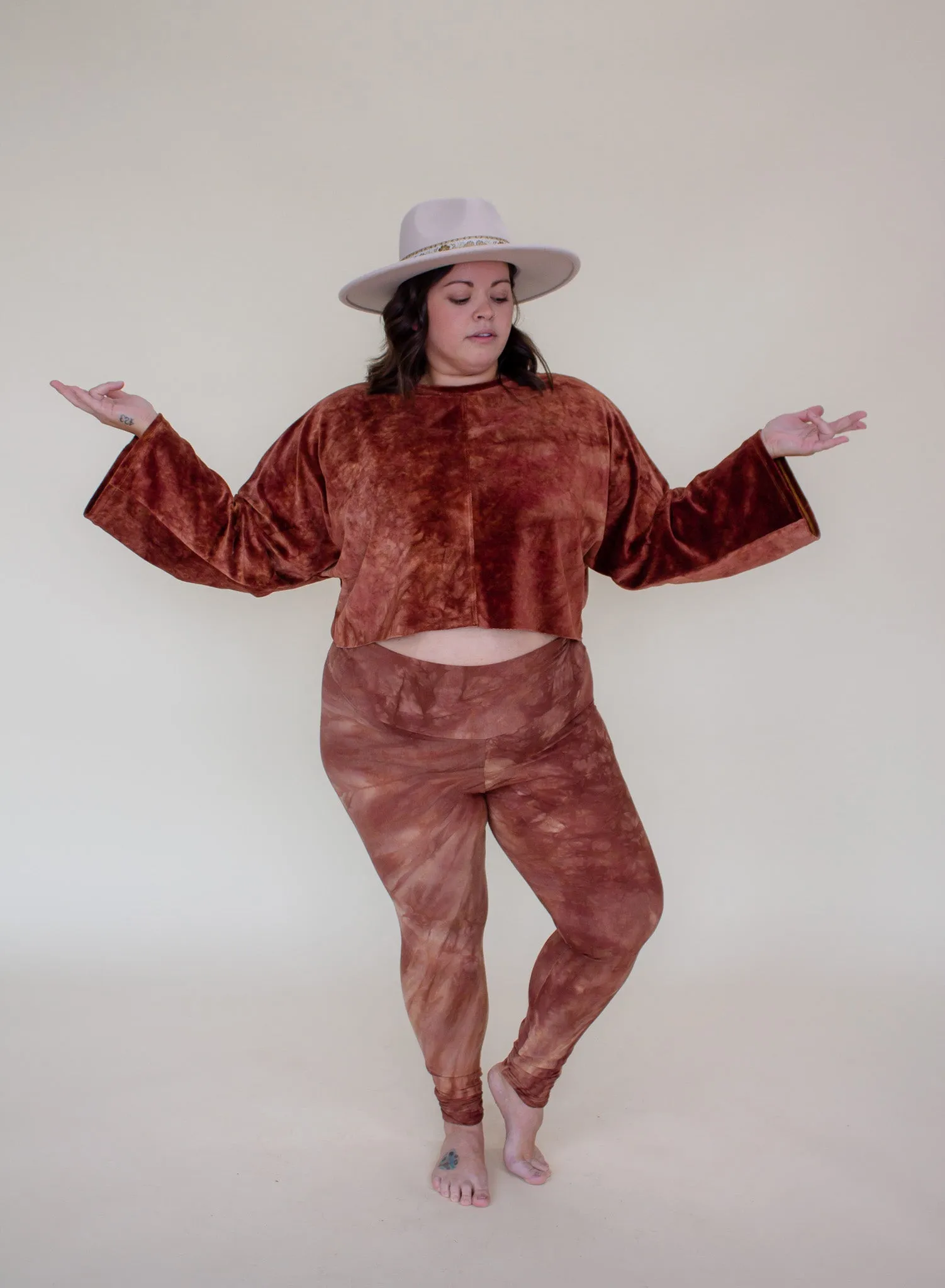 'Cocoa' Hemp/Cotton Leggings