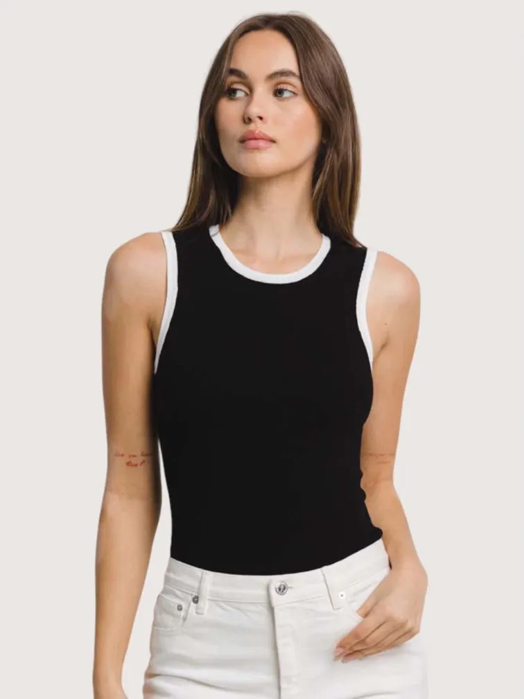 Contrast Trim Bodysuit