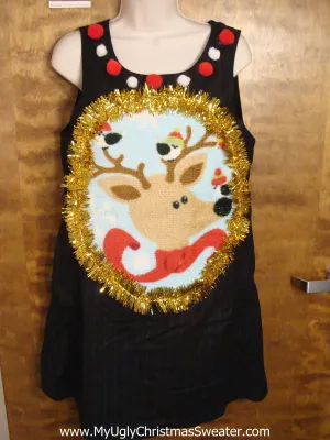 Fun Christmas Dress with Reindeer