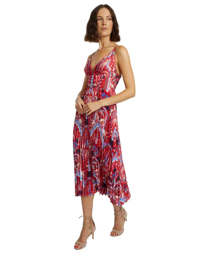 GENEVIEVE DRESS IN RUBY TROPICS