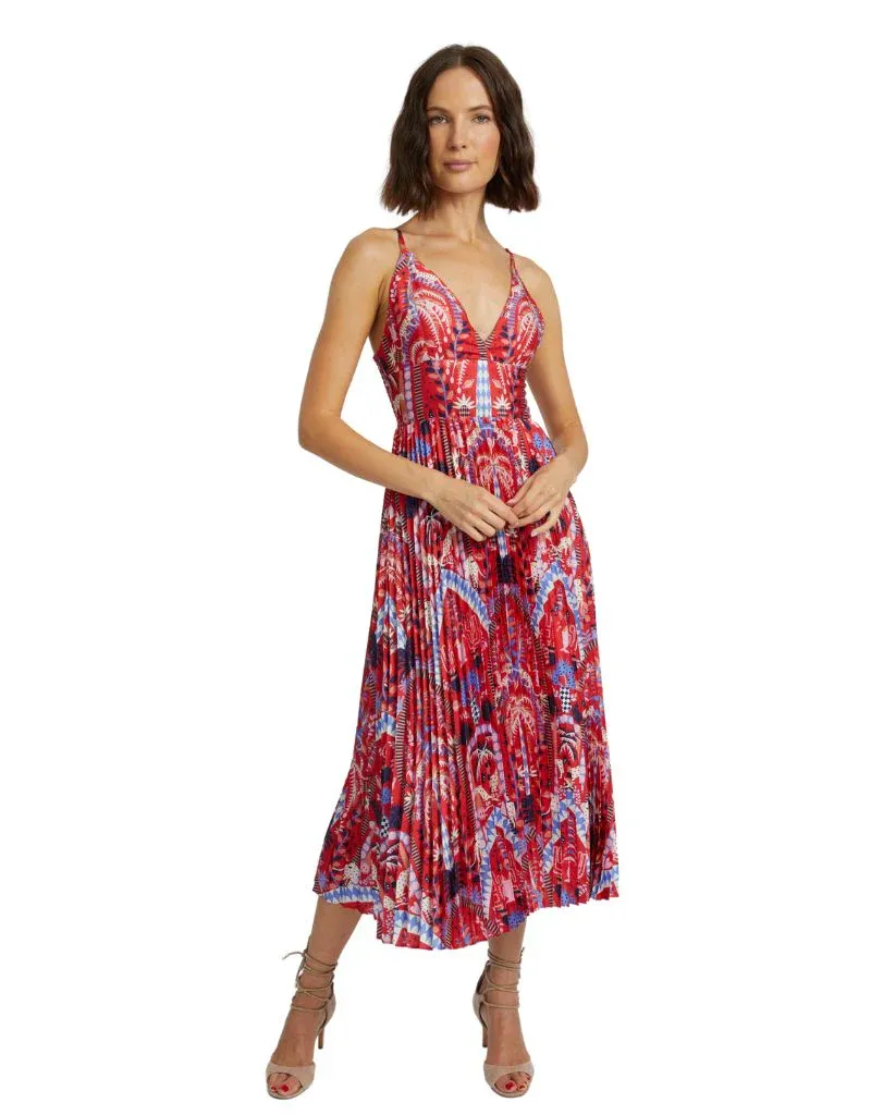 GENEVIEVE DRESS IN RUBY TROPICS