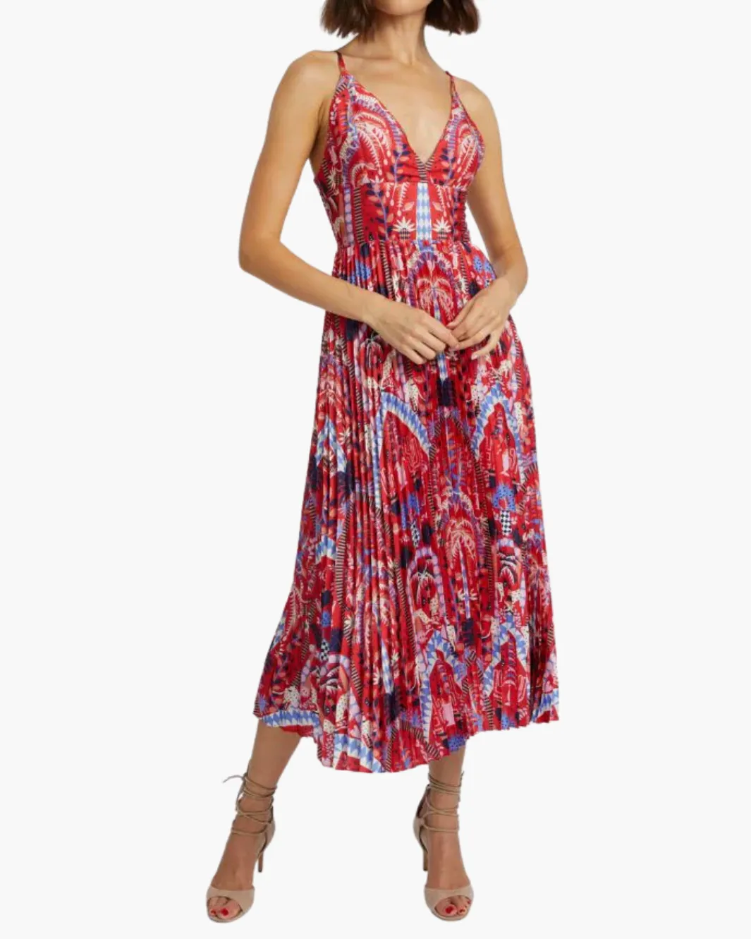 GENEVIEVE DRESS IN RUBY TROPICS