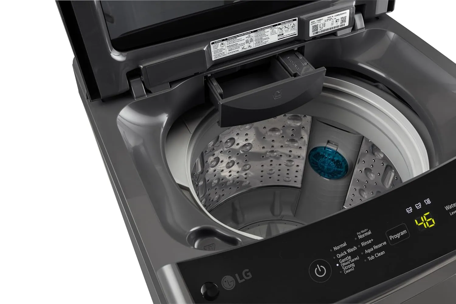 LG T75VBMB1Z 7.5 Kg 5 Star Smart Inverter Technology Fully Automatic Top Load Washing Machine (Auto Prewash, Turbodrum, Stainless Steel drum, LED Display, Smart Diagnosis, Middle Black)