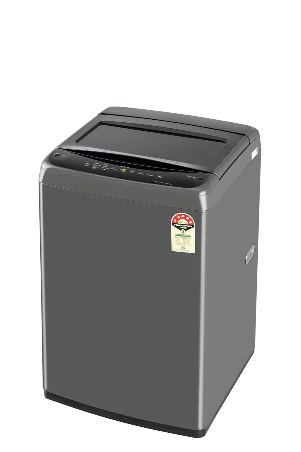 LG T75VBMB1Z 7.5 Kg 5 Star Smart Inverter Technology Fully Automatic Top Load Washing Machine (Auto Prewash, Turbodrum, Stainless Steel drum, LED Display, Smart Diagnosis, Middle Black)