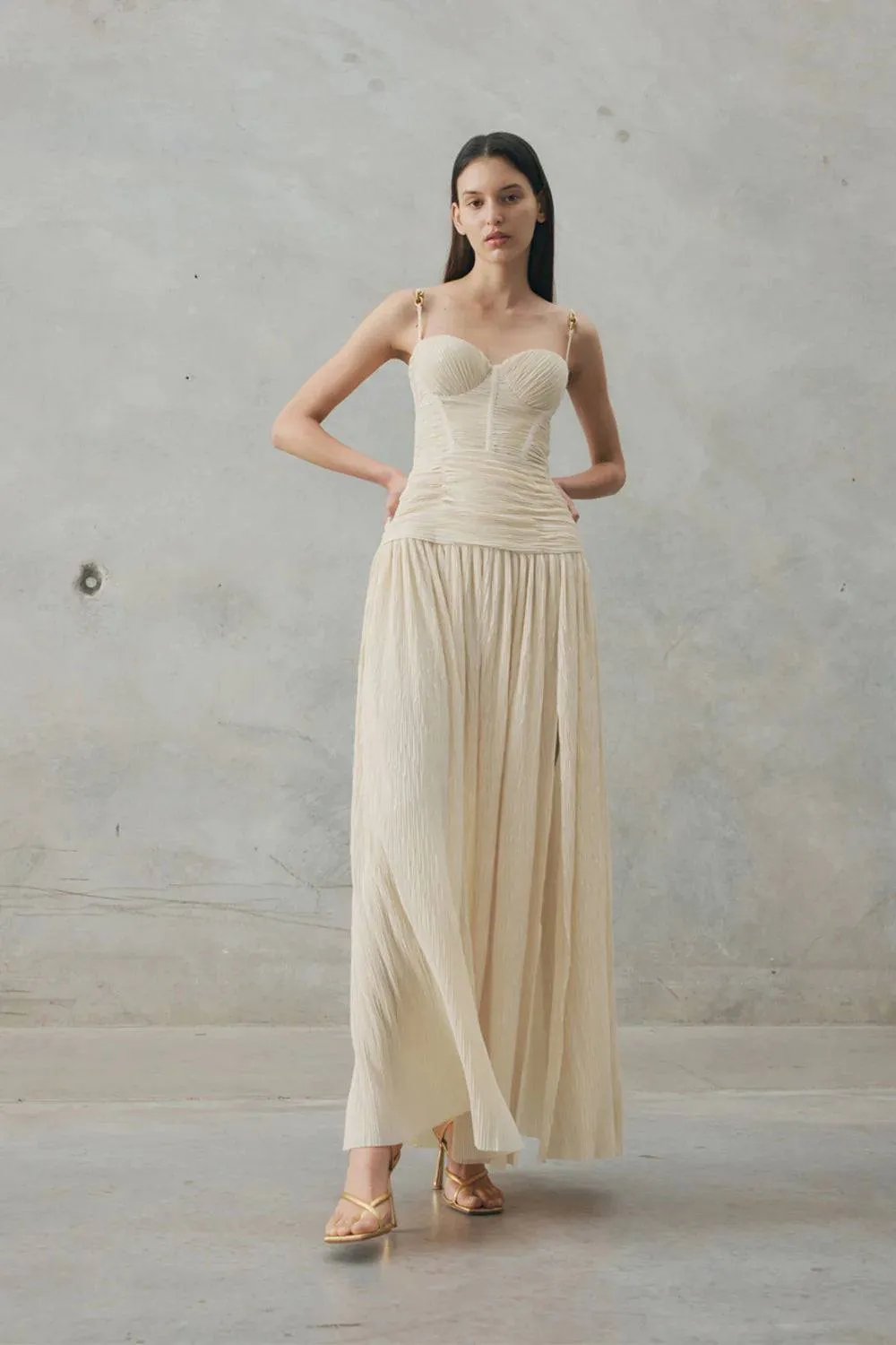 Manning Cartell - Double Time Pleat Dress in Nougat