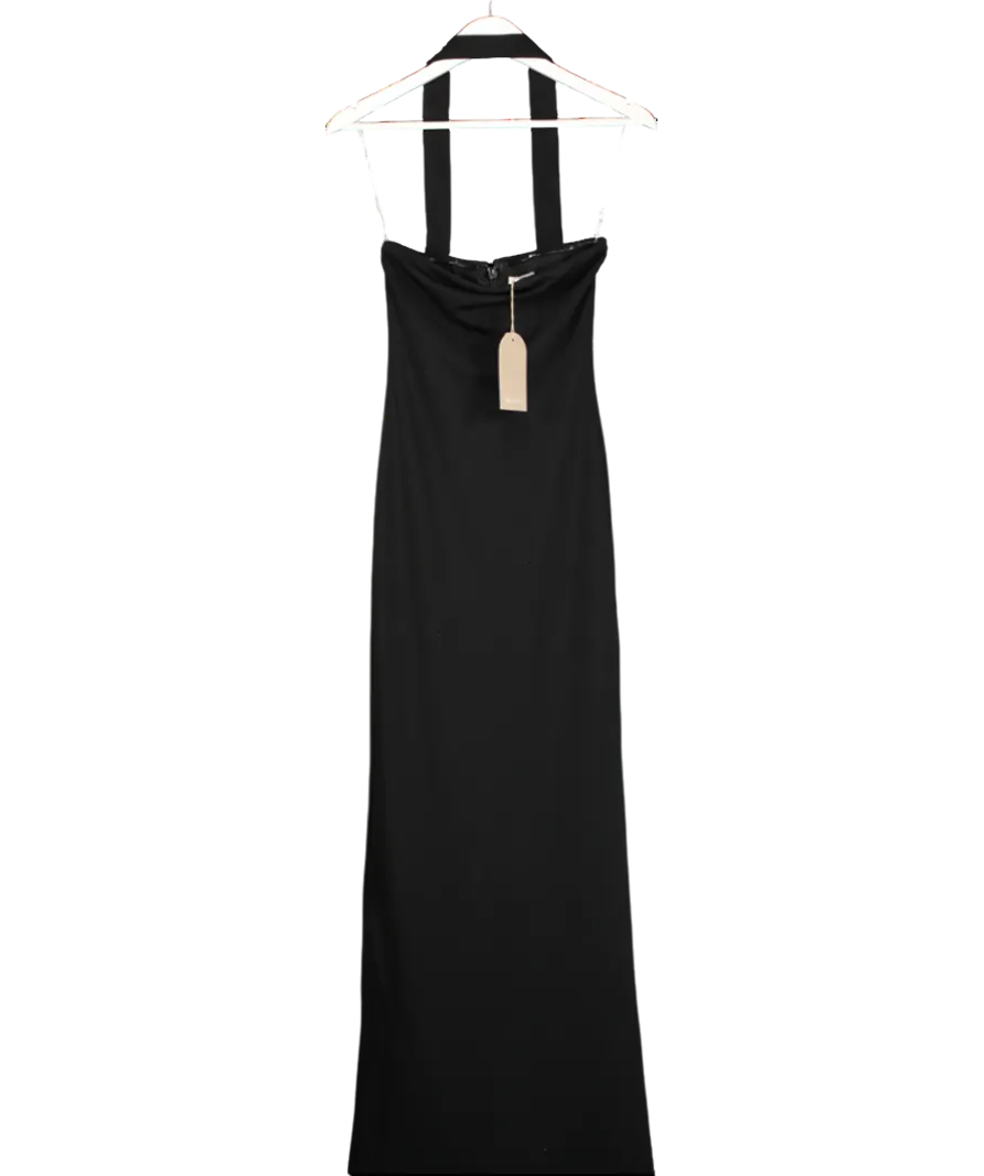 Meshki Velma Halter Collar Maxi Dress - Black UK XS