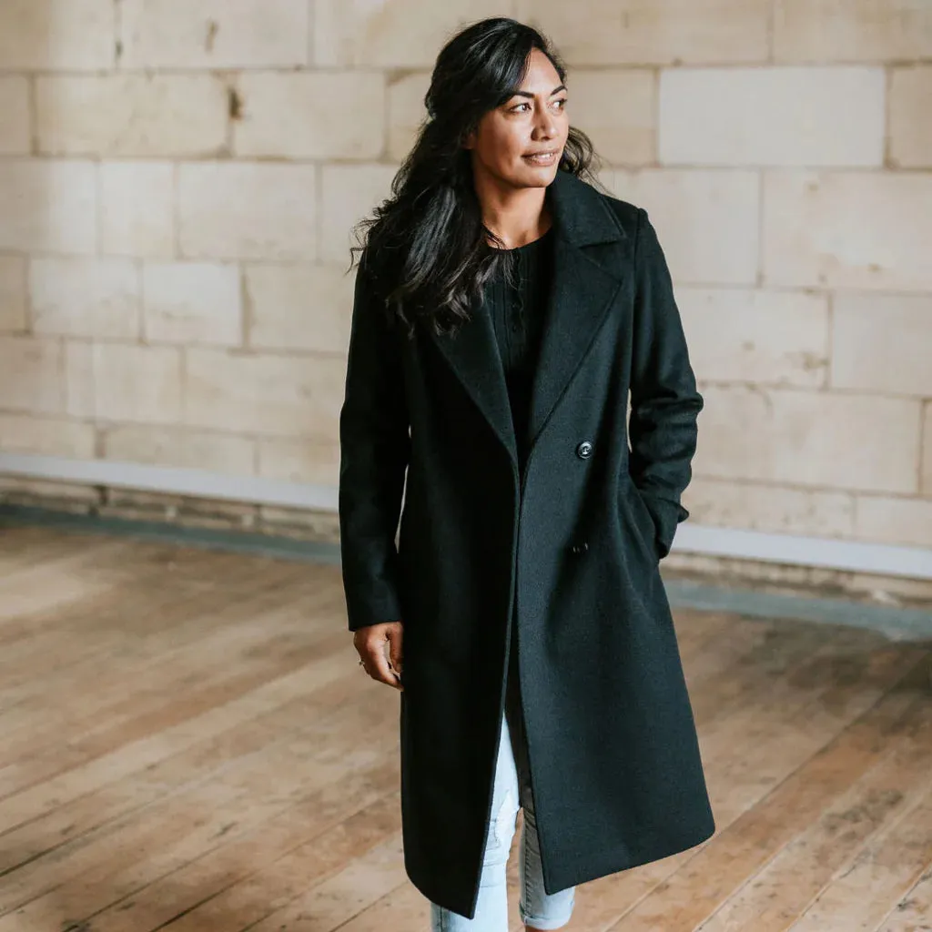 Moke: Rumour Woolen Coat - Black