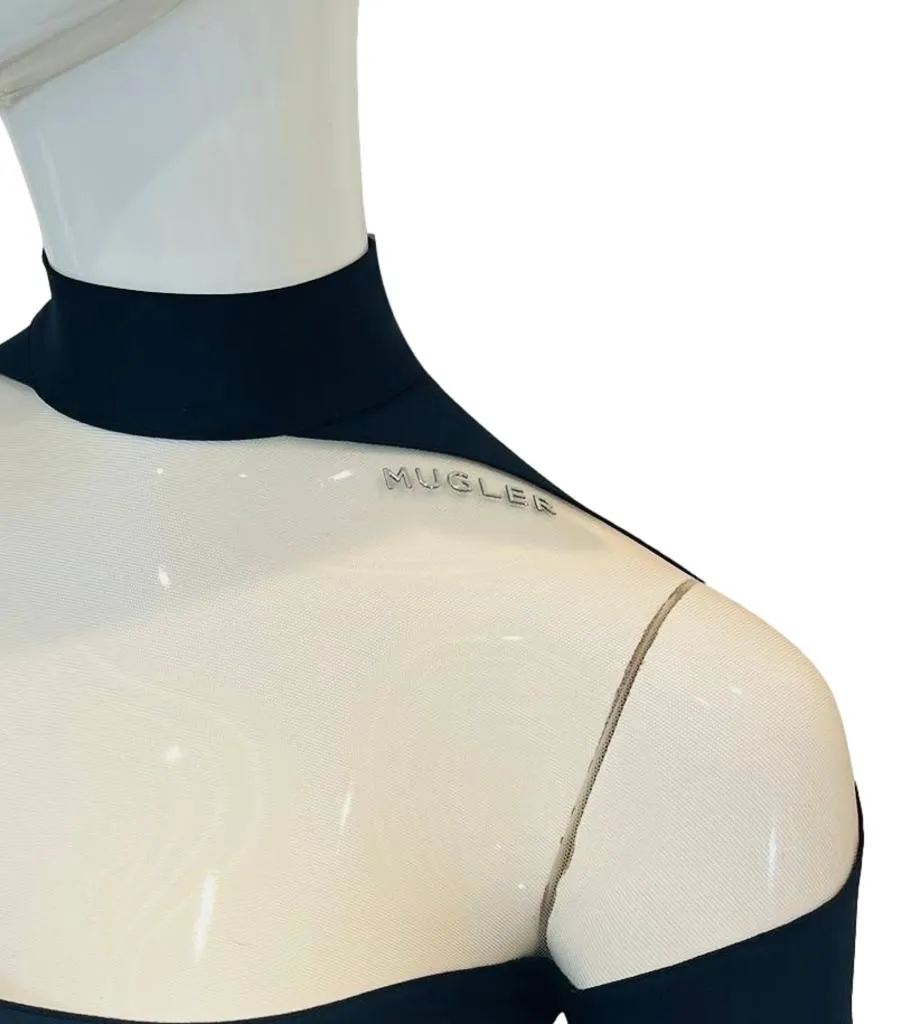 Mugler Illusion Neckline Bodysuit. Size 36FR