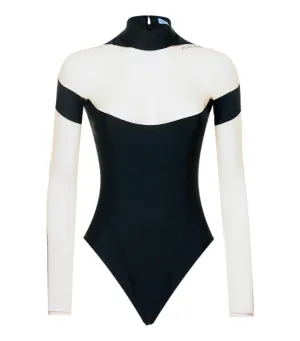 Mugler Illusion Neckline Bodysuit. Size 36FR