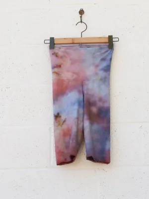 OOAK - Bermuda Leggings  / XXS /  Light Stretch Hemp / Ice Dye (165)