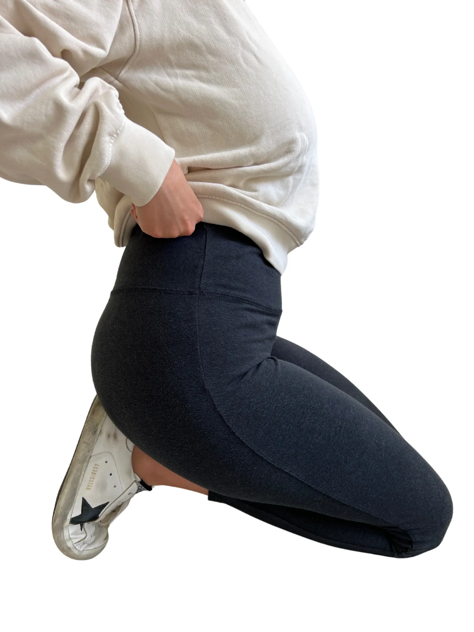 Organic Coastal Gray Midi Legging