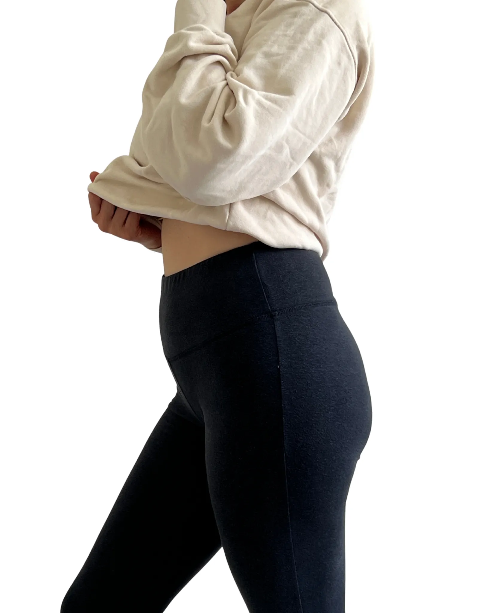Organic Coastal Gray Midi Legging