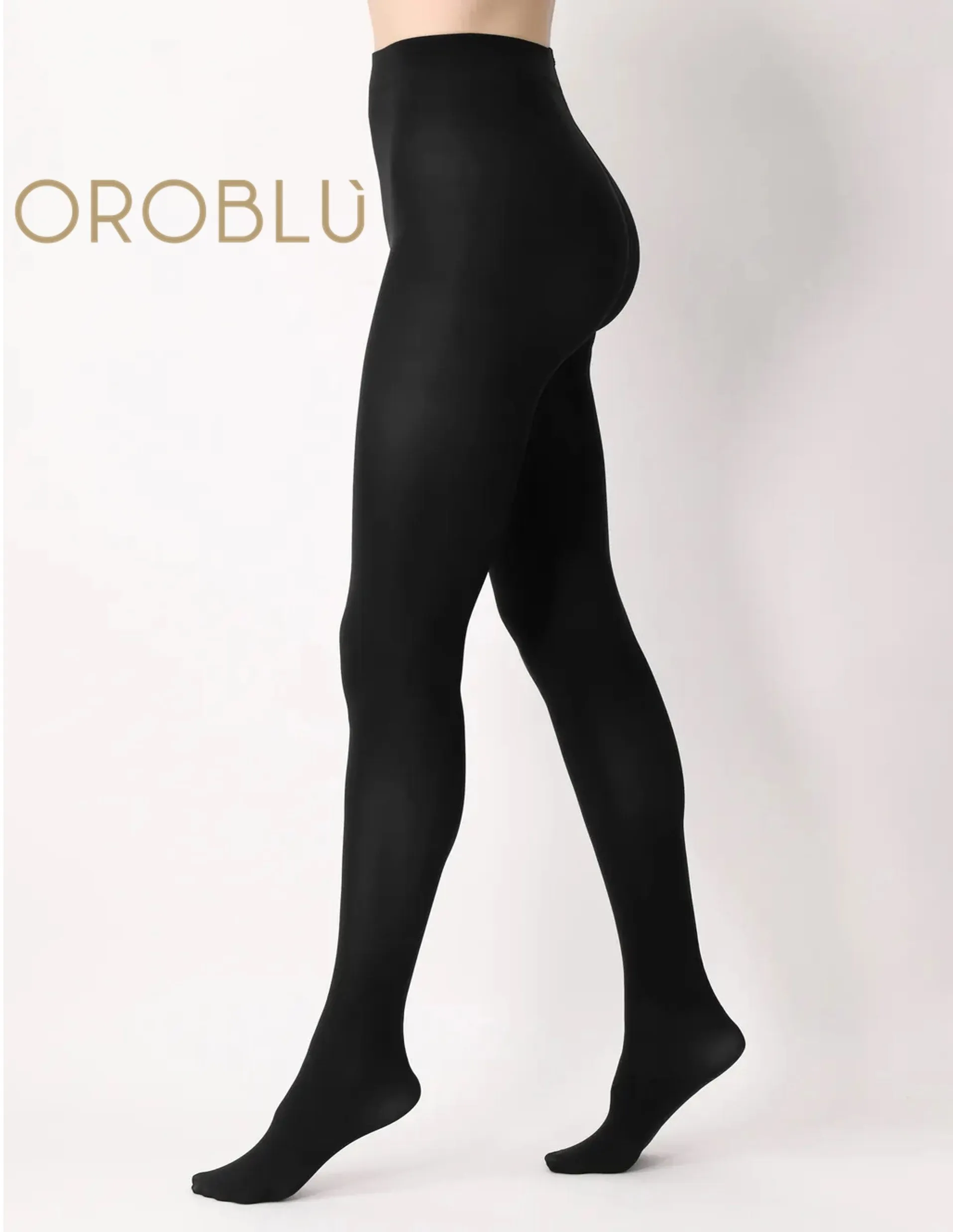 Oroblu Clearance All Colours Double Face Tights Black/Bordeaux VOBC67548