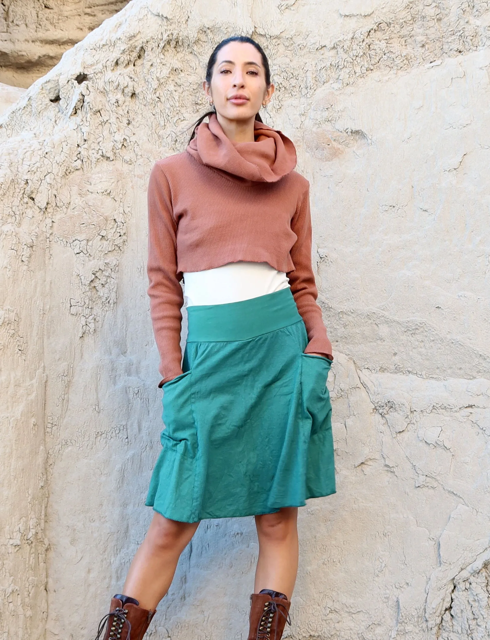 Perfect Pockets Short Skirted Bermuda Leggings