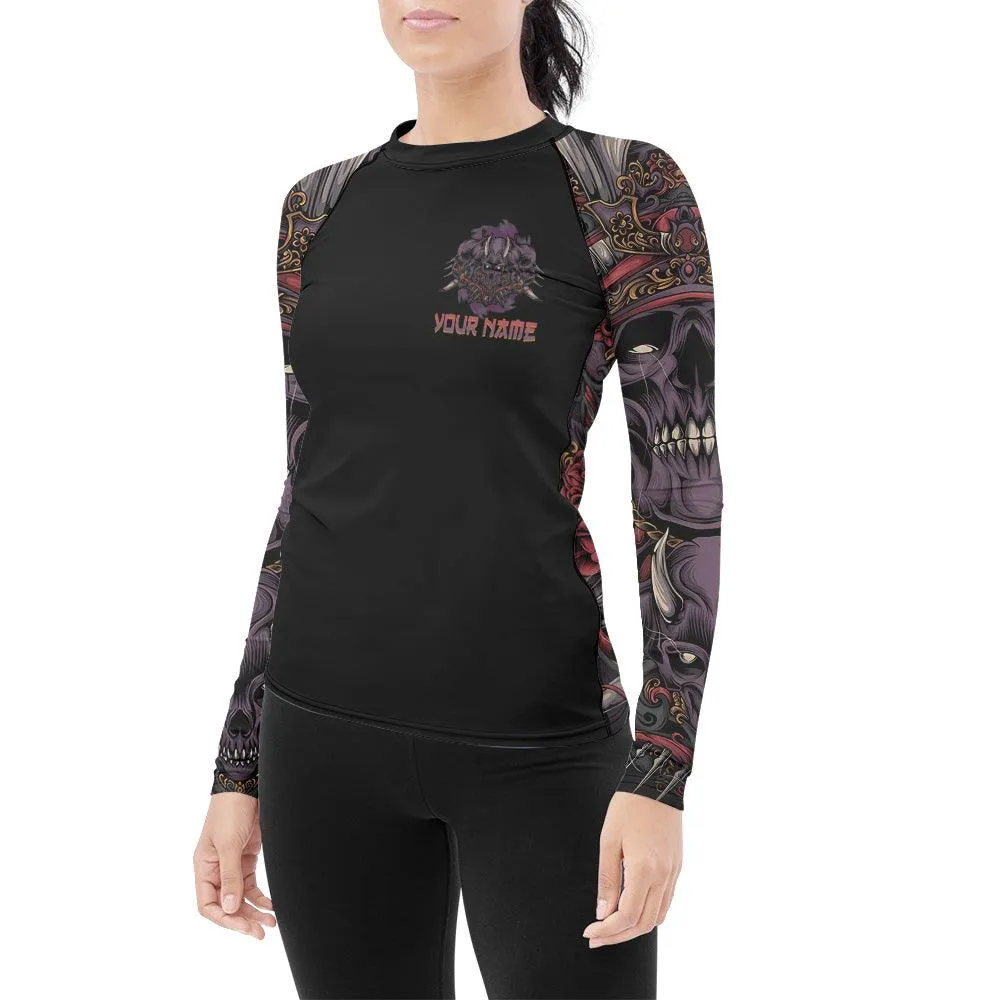 Personalized Deadly Shogun Women's Long Sleeve Rash Guard