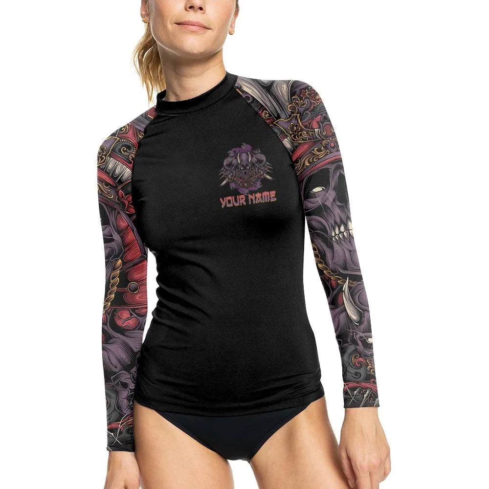 Personalized Deadly Shogun Women's Long Sleeve Rash Guard