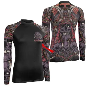 Personalized Deadly Shogun Women's Long Sleeve Rash Guard