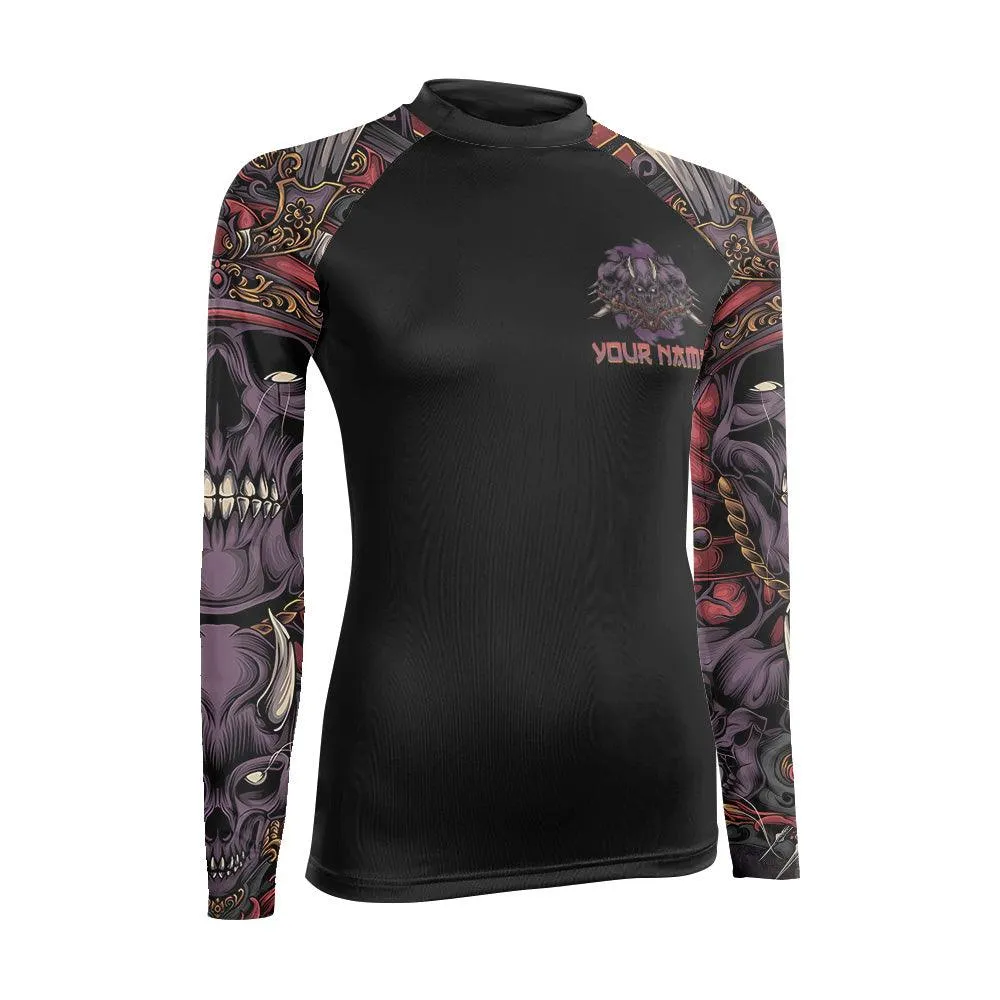Personalized Deadly Shogun Women's Long Sleeve Rash Guard
