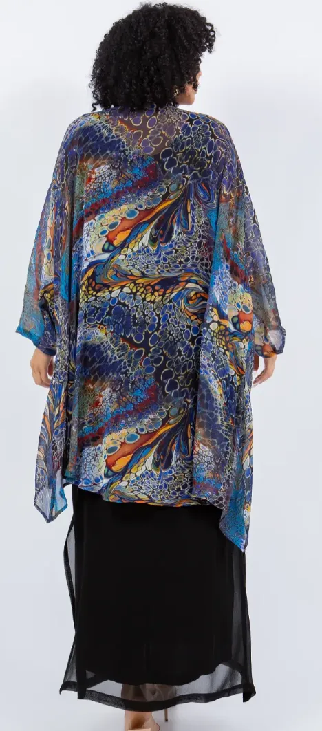 Rococo Mosaic hi-low Tunic Top Boho Hippie Chic Resort Wear Sml-10X