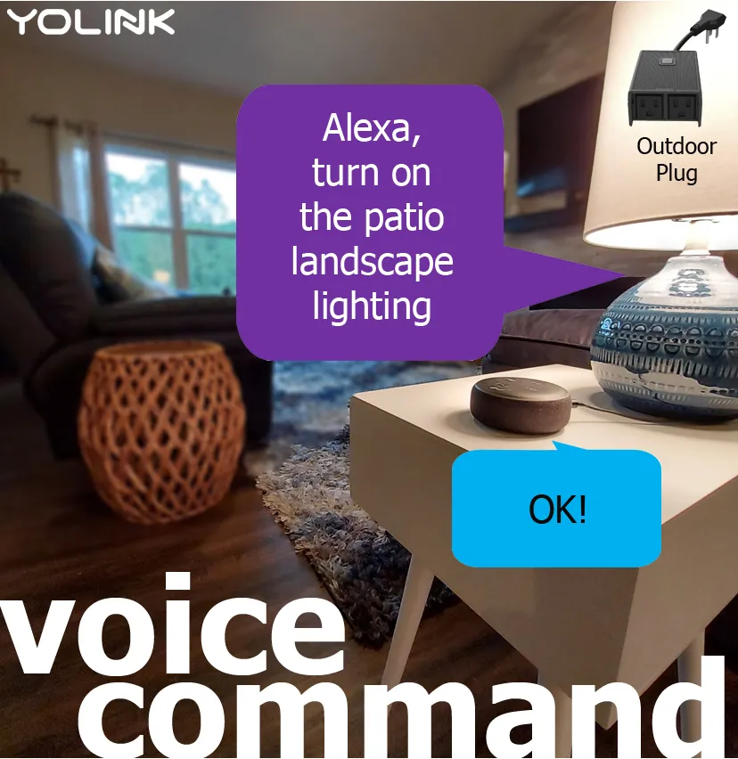 Smart Outdoor Plug, Two Independent Outlets, YoLink Hub Required