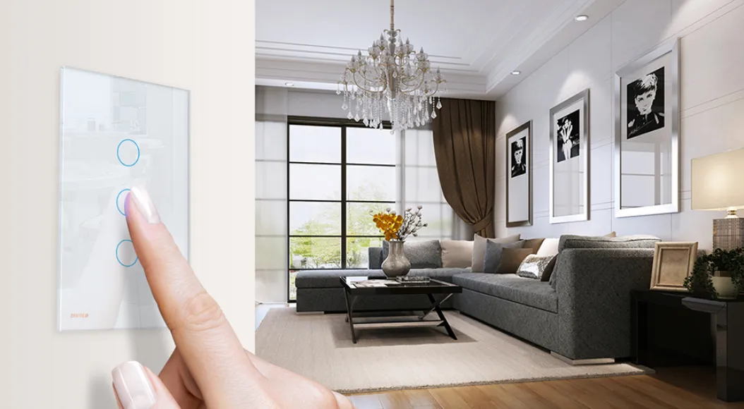 Smart Wall Touch Light Switch Wi-Fi Mobile App Control Alexa, Google Assistant Compatible No Hub Required