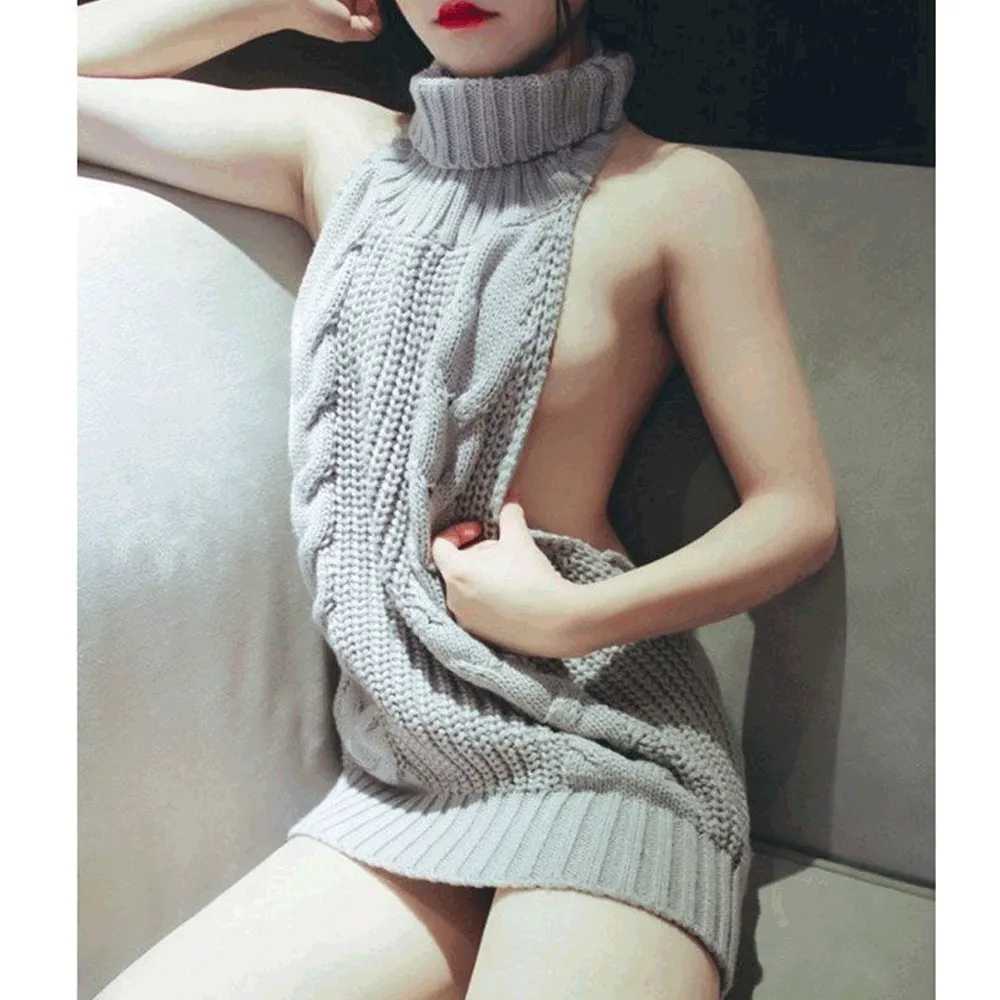 Starfire Daydream Open Back Sweater - Grey