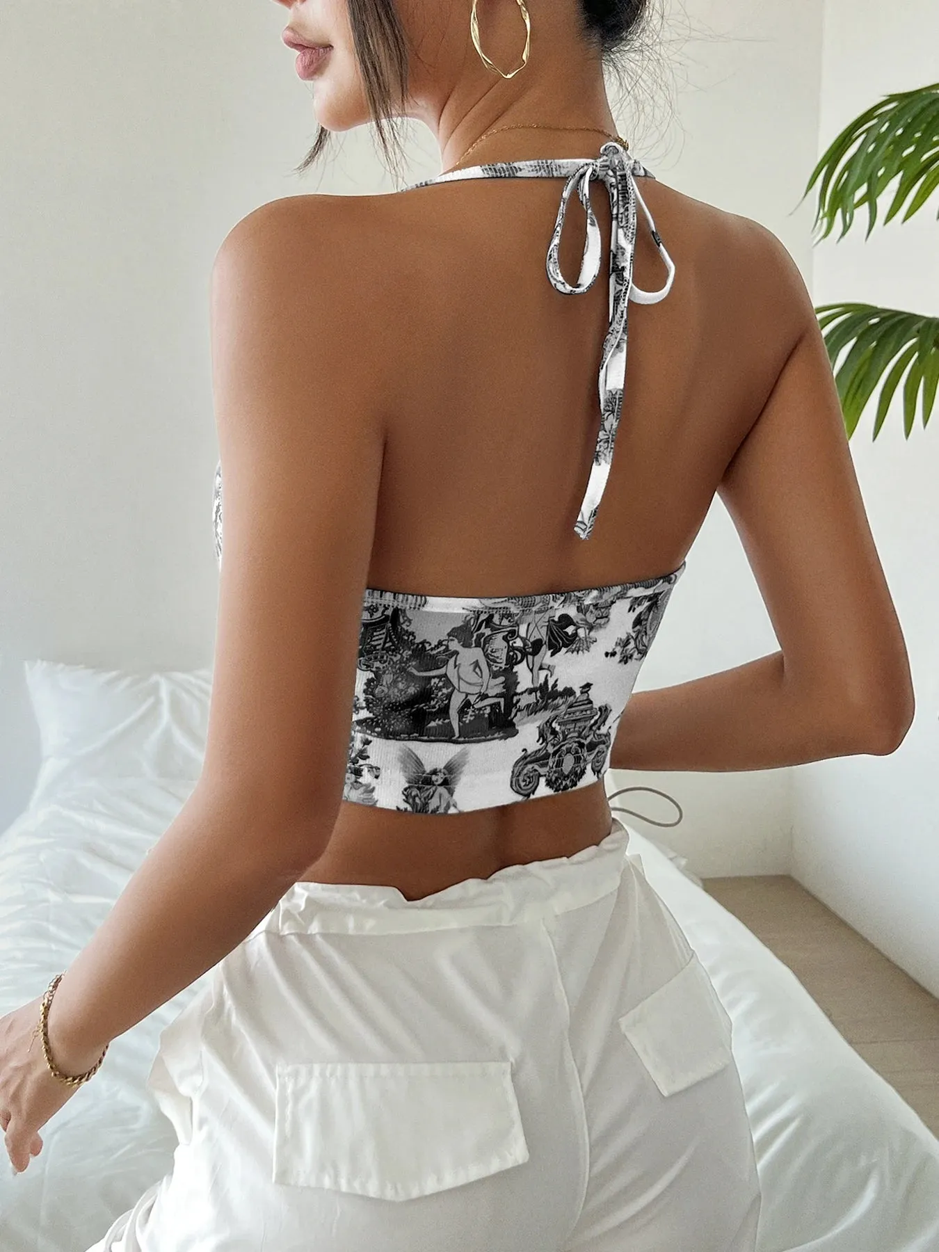 Summer Slim Sling Crop Top - Sleeveless Y2K Camisole Tank Vest