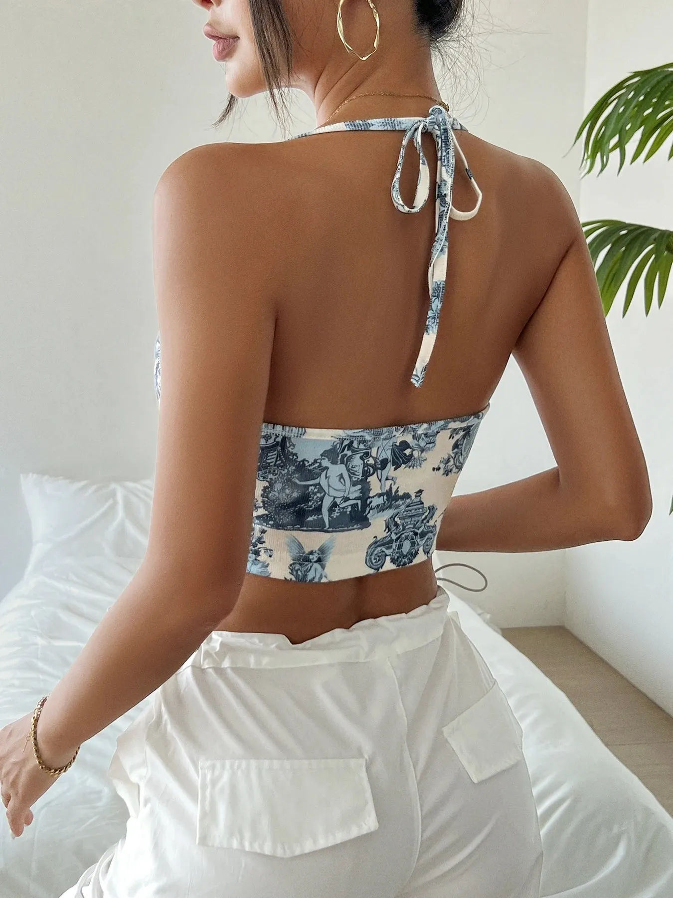 Summer Slim Sling Crop Top - Sleeveless Y2K Camisole Tank Vest