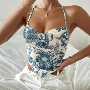 Summer Slim Sling Crop Top - Sleeveless Y2K Camisole Tank Vest