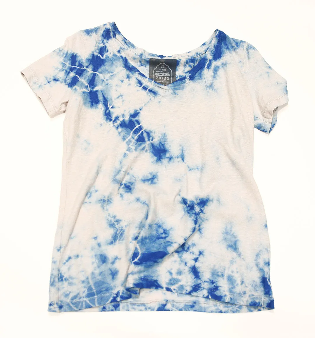 Tie-Dye Hemp V-neck Tee