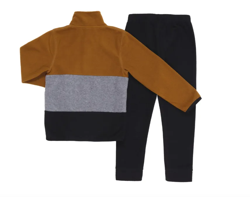 Two-Piece Microfleece Base Layer - Taupe Colourblock