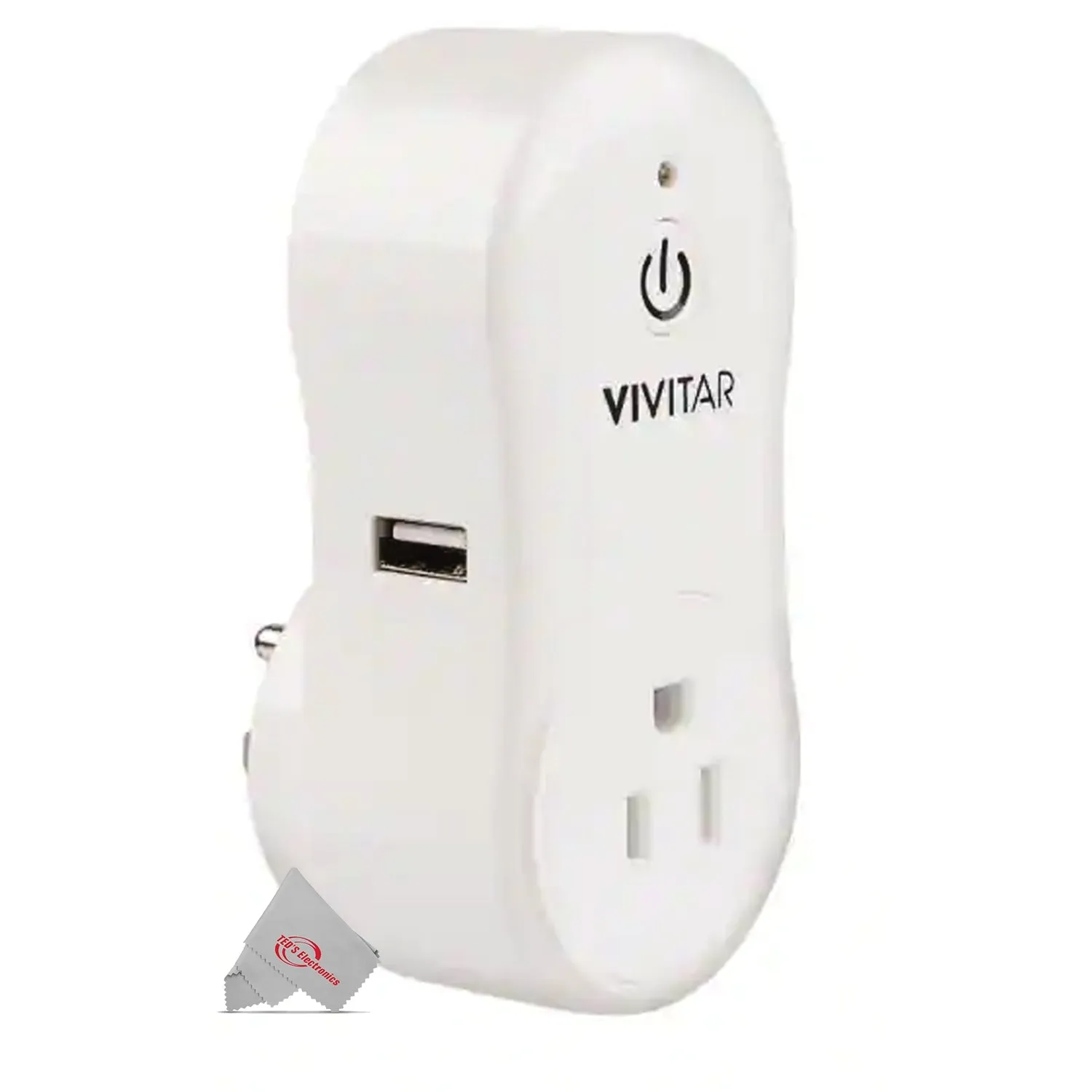 Vivitar Smart Home Wi-Fi Outlet   USB Port Compatible with Alexa and Google Home - No Hub Required