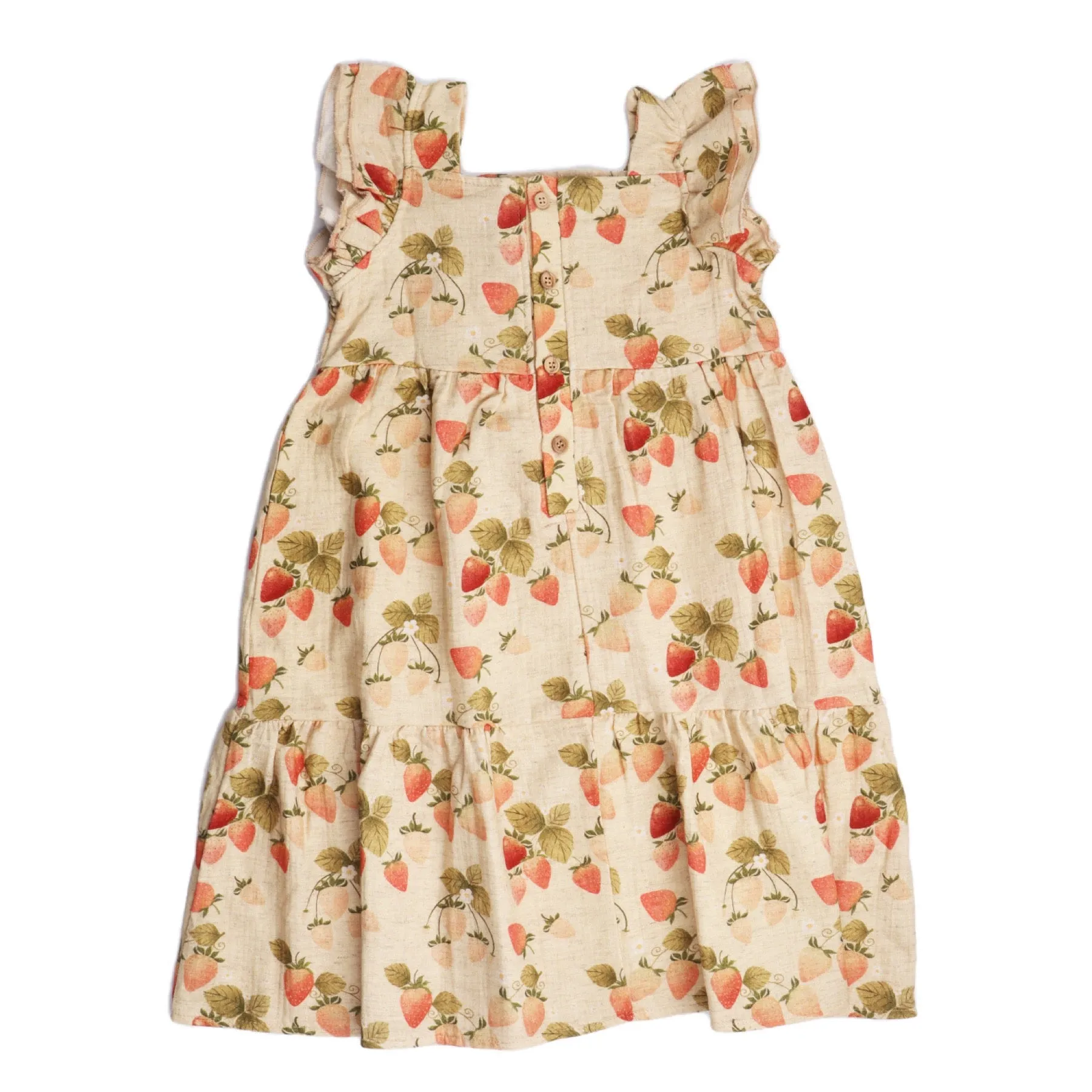 Walkiddy Muslin Dress Strawberry Garden