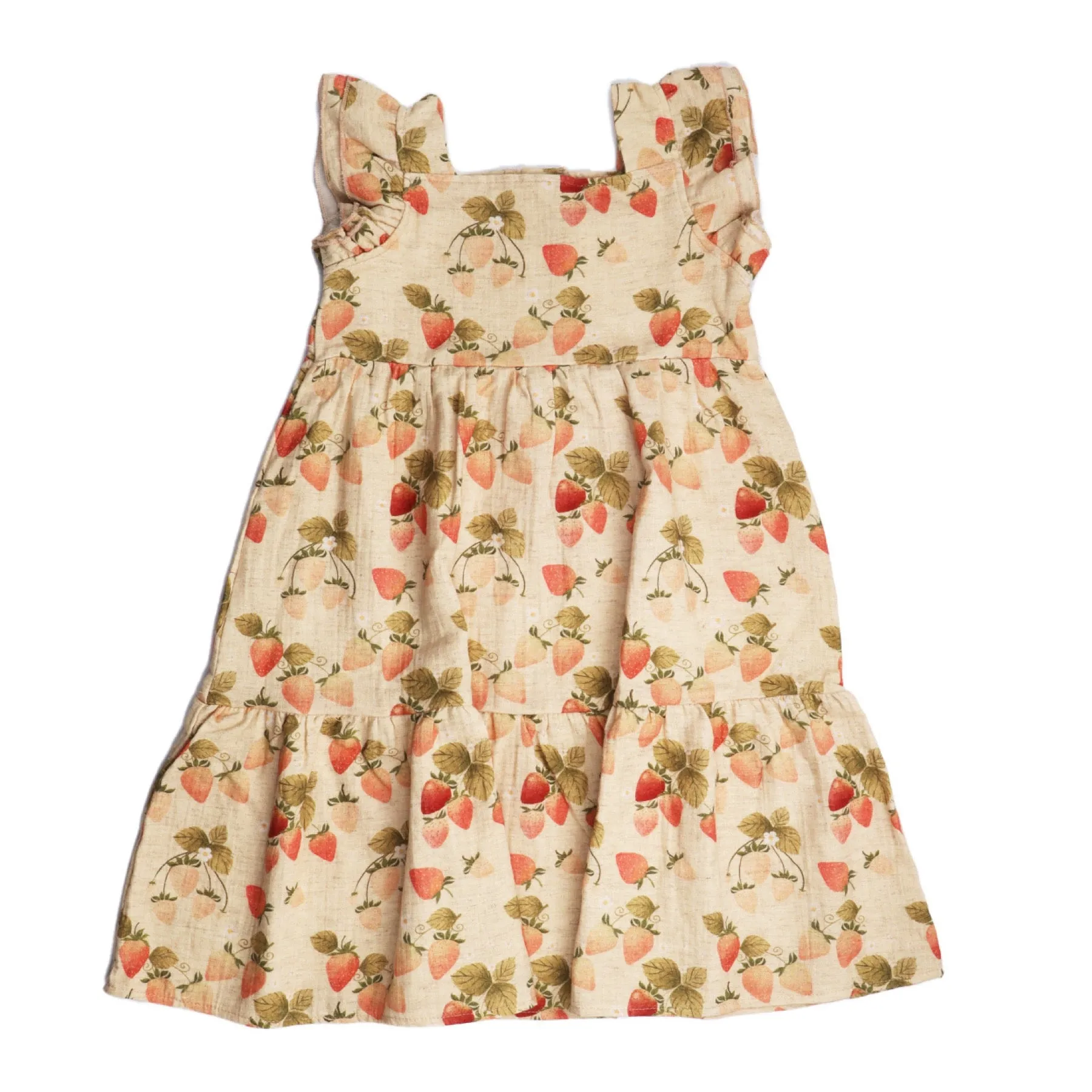 Walkiddy Muslin Dress Strawberry Garden