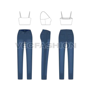 Women Denim Jeans with Undone Look