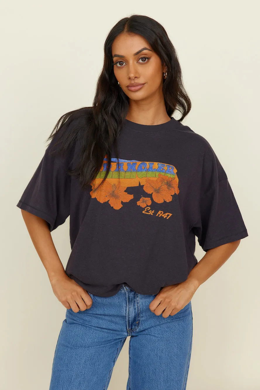 WRANGLER Sweet Breeze OS Hemp Tee Worn Black