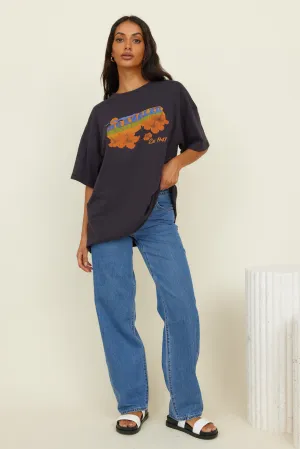 WRANGLER Sweet Breeze OS Hemp Tee Worn Black